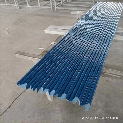 Tensile Strength 10.5Mpa Blue FRP Rods 1600mm Fiberglass Round Bar