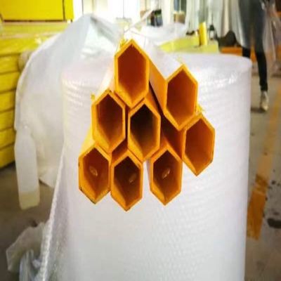 FRP Hexagon Tube Of Yellow Color In Construction Fields