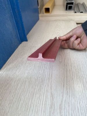 FRP Reinforced Pultruded Decorative T Profile For Doors ISO 9000