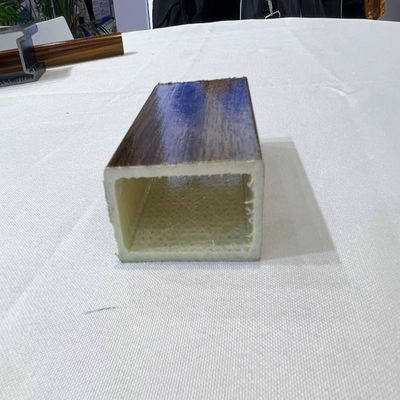 Versatile FRP Rectangular Tube For Different Industries And Environments With Wood Pattern Surface